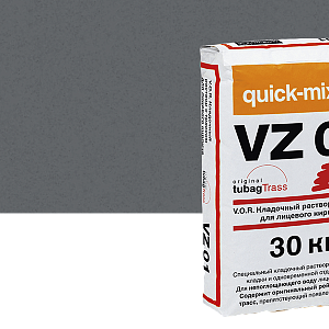 Купить VZ 01 V.O.R. Кладочный раствор с трассом для облицовочного кирпича Quick-mix, 30кг 72205, E (антрацитово-серый) в Ангарске