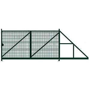 Купить Ворота откатные PROFI без замка 2030х4000мм RAL 6005 (зеленый) в Ангарске