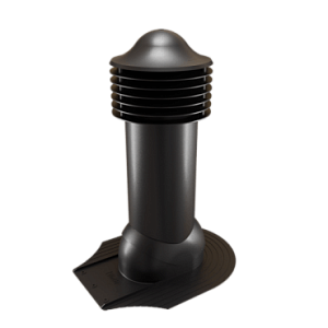 Купить Труба вентиляционная Viotto для мягкой кровли при монтаже (утепленная, d150 мм, h650 мм) RAL 9005 Черный в Ангарске