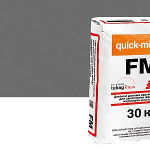 Купить FM Цветной раствор с трассом для заполнения швов между кирпичами Quick-mix, 30кг 72305, E (антрацитово-серый) в Ангарске
