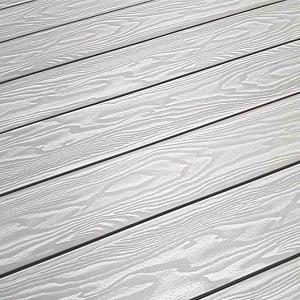 Купить Террасная доска Terrapol СМАРТ полнотелая с пазом (Вельвет/Смарт 3D) 4000х130х22мм  0.52м2  Дуб белёный в Ангарске