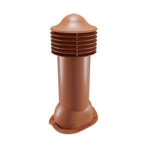 Купить Труба вентиляционная Viotto для металлочерепицы (утепленная, d150 мм, h650 мм) RAL 8004 Медно-коричневый в Ангарске