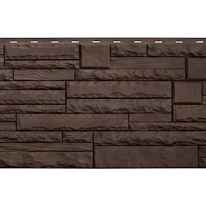 Купить Фасадная панель (камень скалистый) ЭКО Альта-Профиль 1160х450х23мм  0.47м2 Коричневый в Ангарске