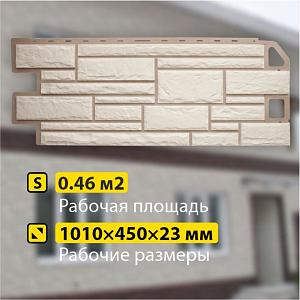 Купить Фасадная панель (камень) Альта-Профиль 1140x480x23мм Белый в Ангарске