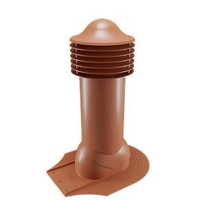 Купить Труба вентиляционная Viotto для мягкой кровли при монтаже (утепленная, d125 мм, h650 мм) RAL 8004 Медно-коричневый в Ангарске