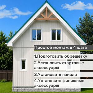 Docke ПРЕМИУМ Вертикальный сайдинг S7 3000х180мм 0,54м2  — Пломбир