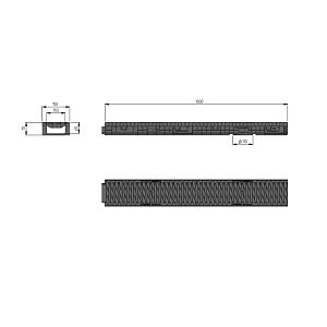 Купить Лоток водоотводный пластиковый DN100 H70 B125 Aquastok Master (комплект) 1000х148х70мм 110701 в Ангарске