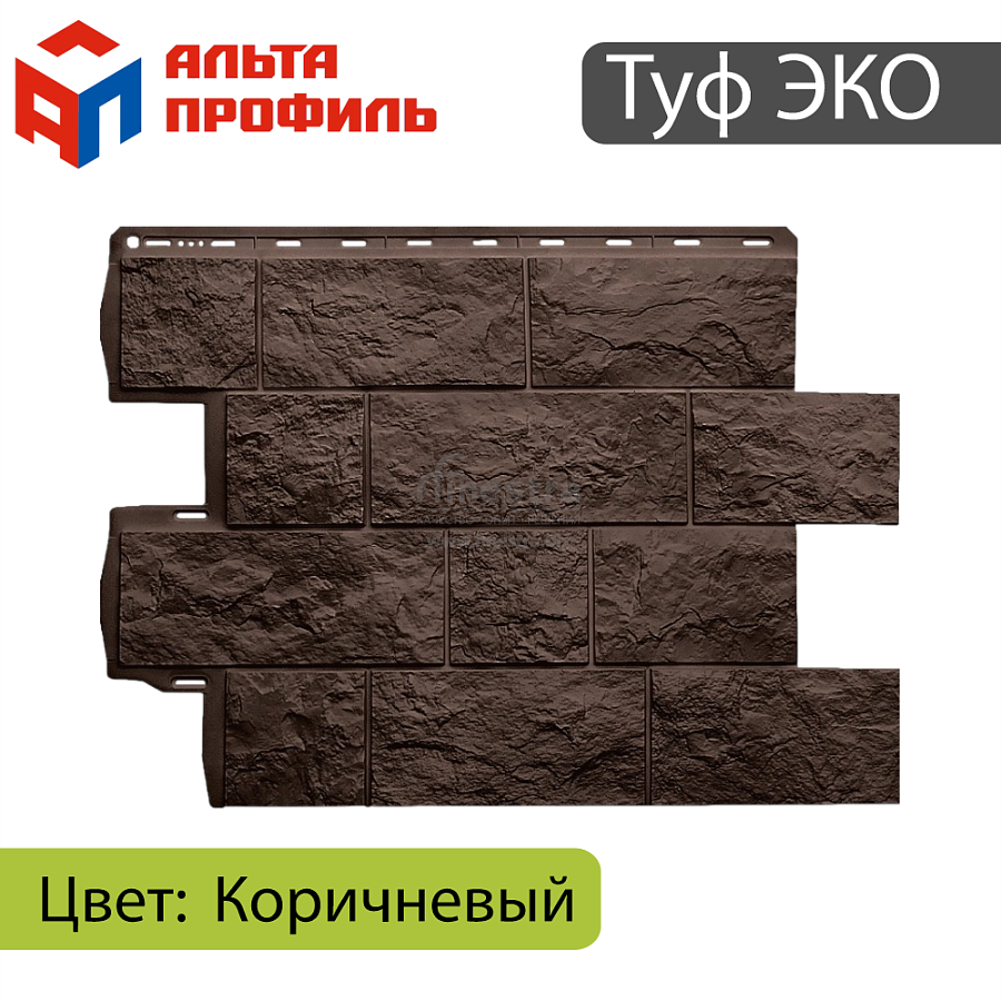 Фасадная панель Туф ЭКО Альта-Профиль 800х590х24мм  0.38м2