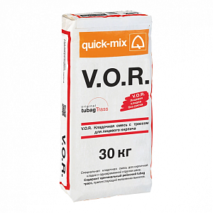 VK 01 V.O.R. Кладочный раствор с трассом для облицовочного кирпича Quick-mix, 30кг  — 72134, D (графитово - серый)