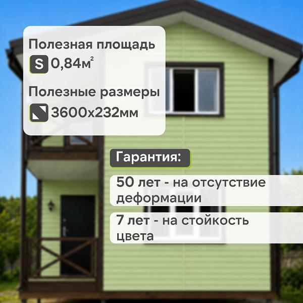 Docke ПРЕМИУМ Сайдинг D4.5D 3600х232мм 0.84м2 Киви