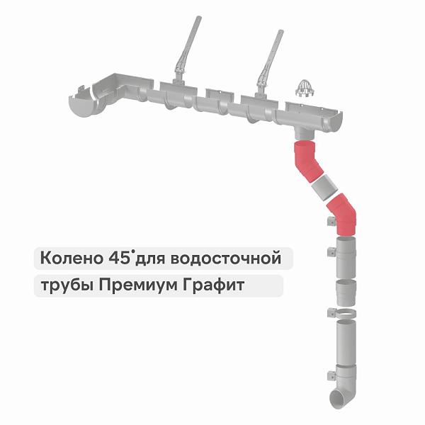 Docke ПРЕМИУМ Колено 45 Графит