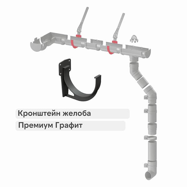 Docke ПРЕМИУМ Кронштейн желоба Графит