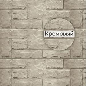 Фасадная панель (гранит) ЭКО Альта-Профиль 1130х470х23мм 0.46м2  — Кремовый