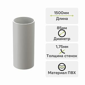 Docke ПРЕМИУМ Труба водосточная 1500мм  — Пломбир