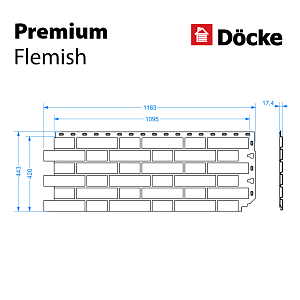 Купить Панель Docke PREMIUM FLEMISH 1183x443мм 0.46м2 Темно-коричневый в Иркутске