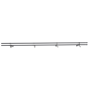 Снегозадержатель трубчатый BORGE 3000мм для МЧ с высокой ступенькой, шаг обрешетки 350мм  — RAL 7024 (серый графит)