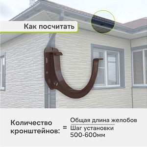 Кронштейн желоба Альта-Профиль "Элит" ПВХ  — Коричневый