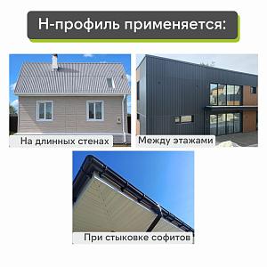 Docke ЛЮКС Н-профиль 3000мм  — Канадская береза