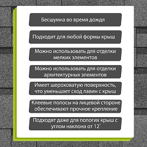 Гибкая черепица Docke КОМФОРТ Афины 4,1м2/уп  — Титан