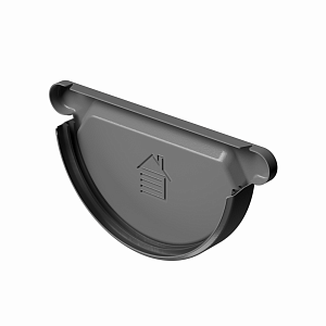 Docke STAL PREMIUM Заглушка желоба D125 (Снято с производства)  — Графит (RAL 7024)