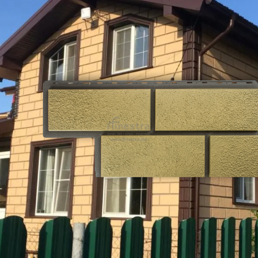 Фасадная панель Камень Неаполитанский Альта-Профиль 1250х450х20мм