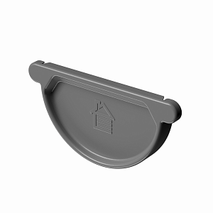 Docke STAL PREMIUM Заглушка желоба D125 (Снято с производства)  — Графит (RAL 7024)
