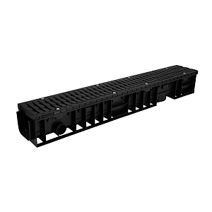 Лоток водоотводный пластиковый DN100 H135 B125 Aquastok Master (комплект) 1000х148х135мм 110131