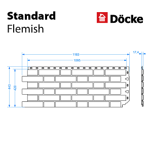 Купить Панель Docke STANDARD ФЛЕМИШ 1183x443мм Красный в Иркутске