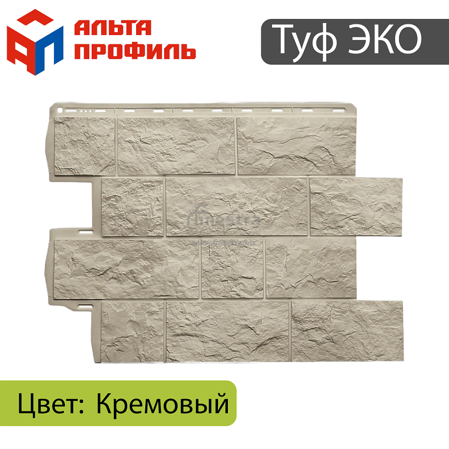 Фасадная панель Туф ЭКО Альта-Профиль 800х590х24мм  0.38м2