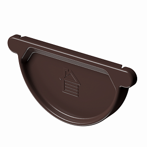 Docke STAL PREMIUM Заглушка желоба D125 (Снято с производства)  — Шоколад (RAL 8019)