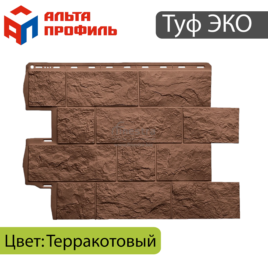 Фасадная панель Туф ЭКО Альта-Профиль 800х590х24мм  0.38м2