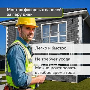 Панель Docke СТАНДАРТ ФЛЕМИШ 1183x443мм 0.46м2  — Темно-серый