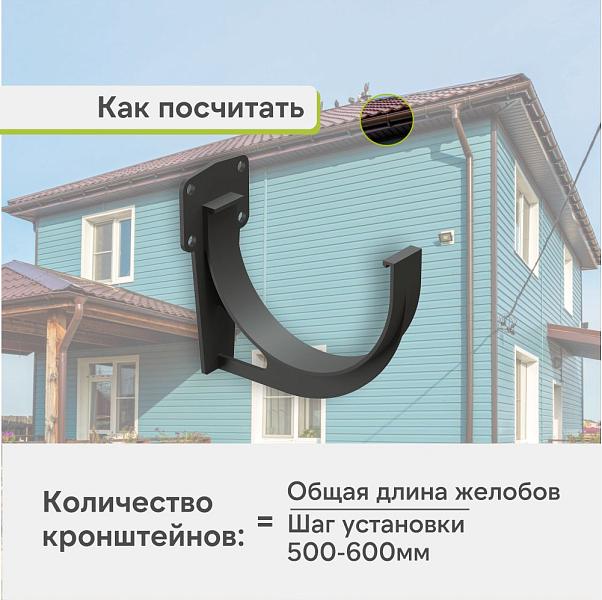 Docke ПРЕМИУМ Кронштейн желоба Графит